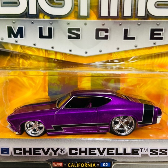 Jada Dub Bigtime Muscle 1969 Chevy Chevelle SS Purple - Picture 9 of 10